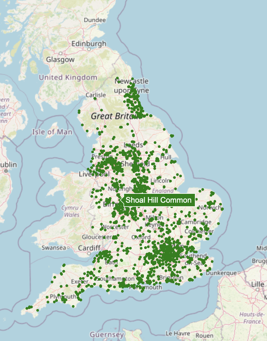 Day 1 Start the challenge with points. Show individual locations - anything from cities to trees or more abstract concepts. Simple, but a key part of the challenge. 📍 Nature reserves across the UK