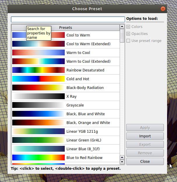 Figure: Colormap palette.