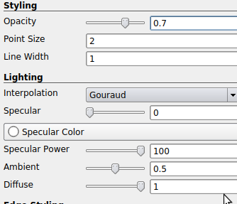 Figure: Settings used inside the smooth filter.