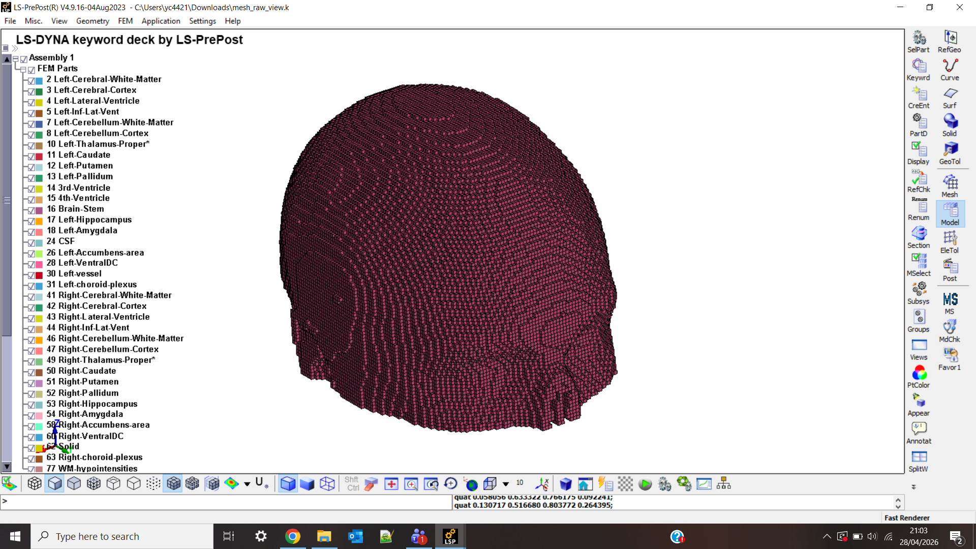 Raw mesh full view
