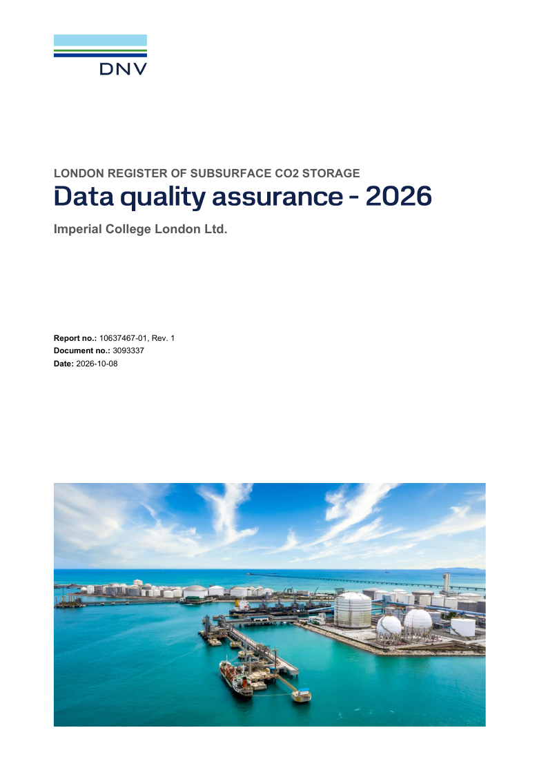 Cover of DNV Assessment Report 2026