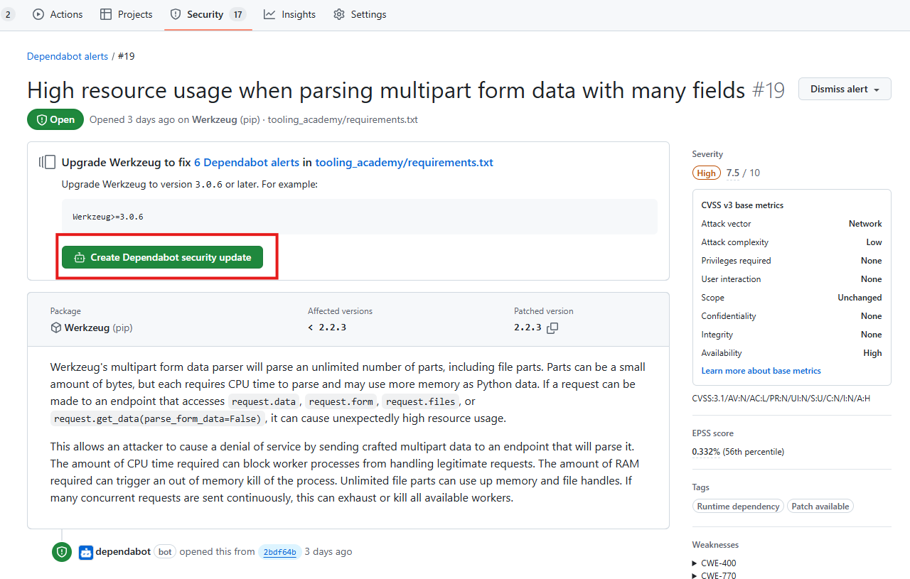 Dependabot fix