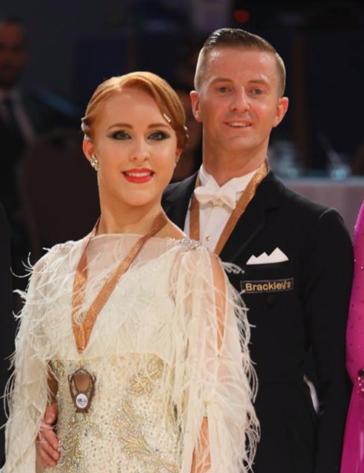 Laura Fox at medal ceremony