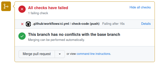 Failing CI